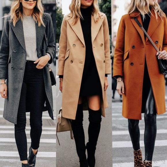 BellanBlue Jackets & Blazers - Camel Trench Coat Double Breast Buttons belted Work